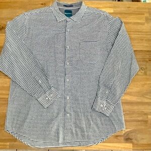 Tommy Bahama Men's Long Sleeve Button Up Shirt XXL Houndstooth Pattern Cotton